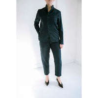 Pas de Calais Linen Cotton Soft Twill Tailored Jacket in Navy