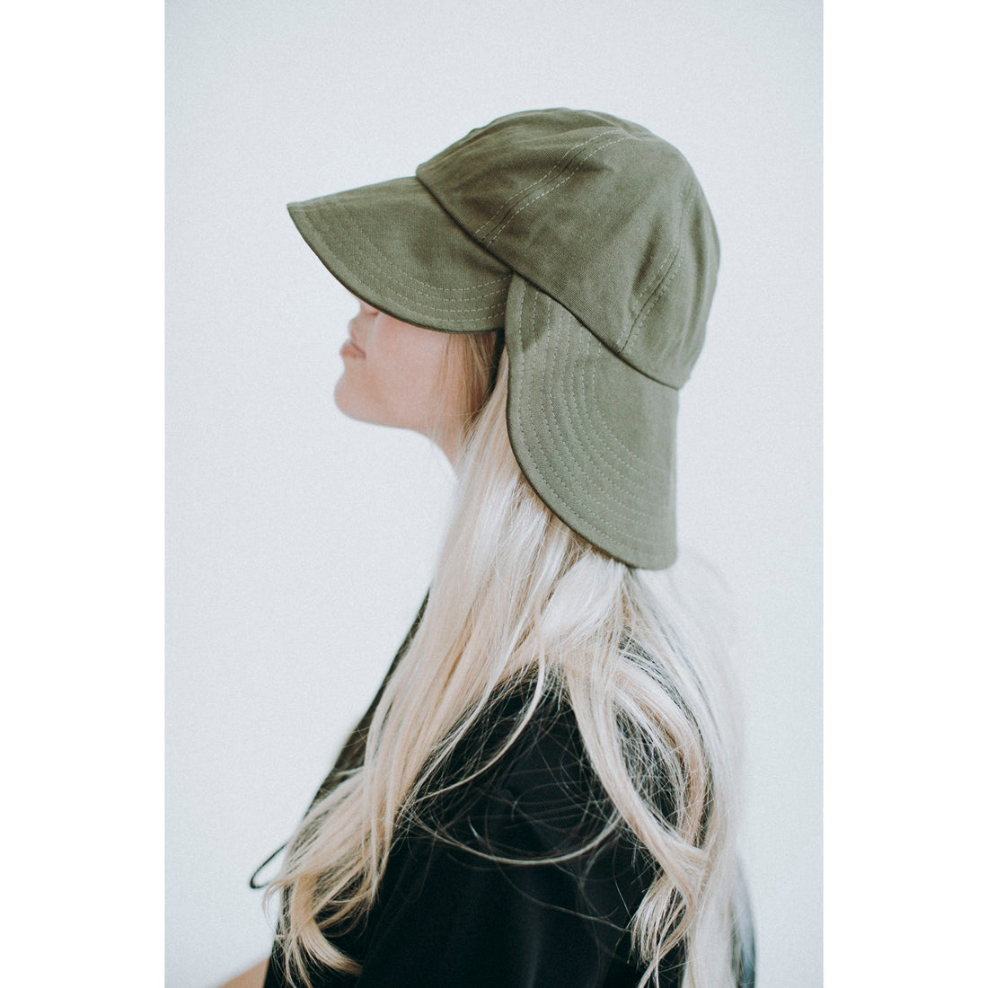 Hansel from Basel Washed Cotton Tulip Bucket Hat in Olive