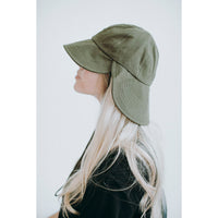 Hansel from Basel Washed Cotton Tulip Bucket Hat in Olive