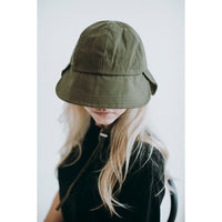 Hansel from Basel Washed Cotton Tulip Bucket Hat in Olive