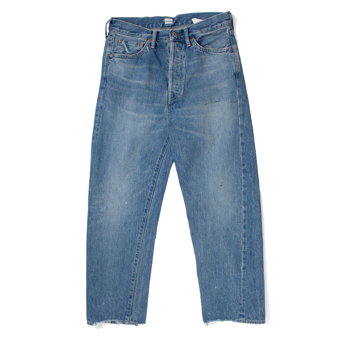 Chimala 13.5oz Selvedge Denim Wide Tapered Cut in Vintage Light