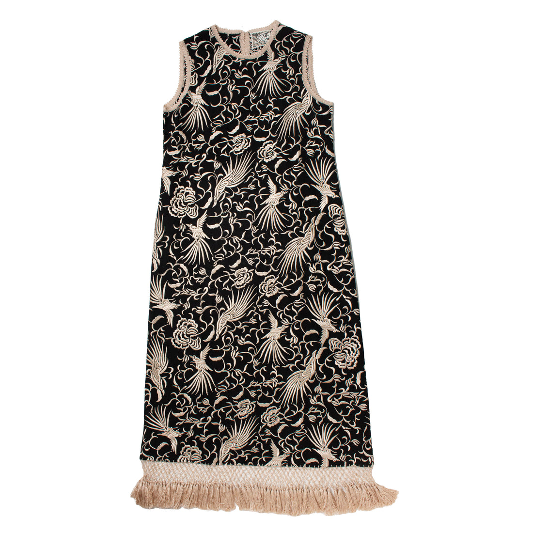 Flor Studio Clementine Dress in Black Embroidered Linen