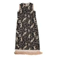 Flor Studio Clementine Dress in Black Embroidered Linen