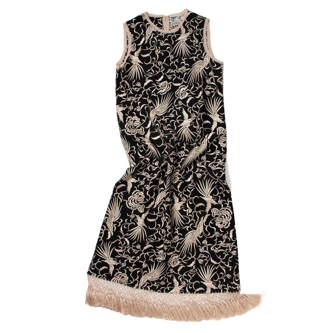 Flor Studio Clementine Dress in Black Embroidered Linen