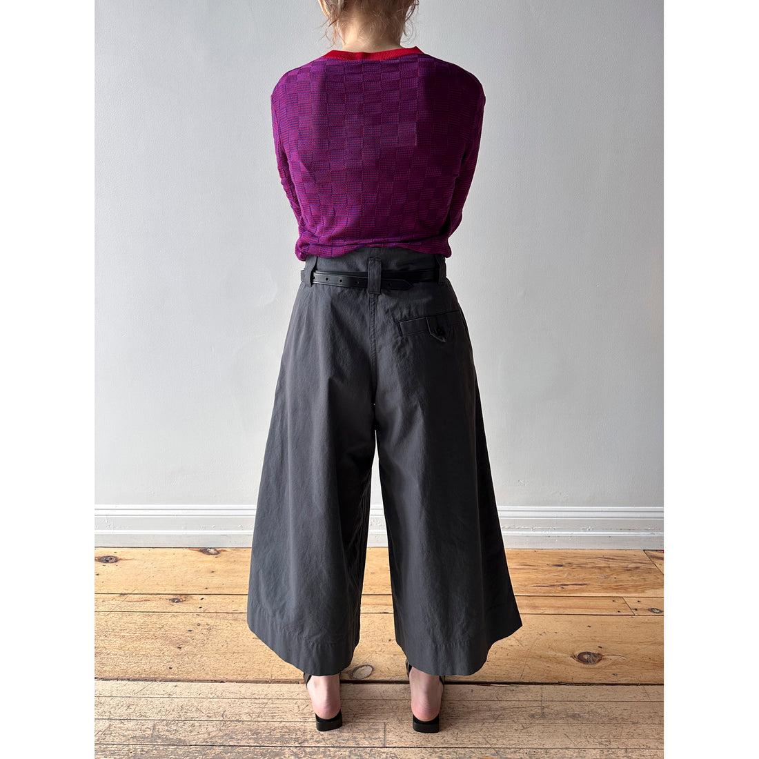 MHL. Wide Leg Culottes in Lead