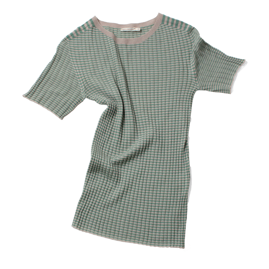 Kallmeyer Eaton Seamless Tee in Jade Stripe