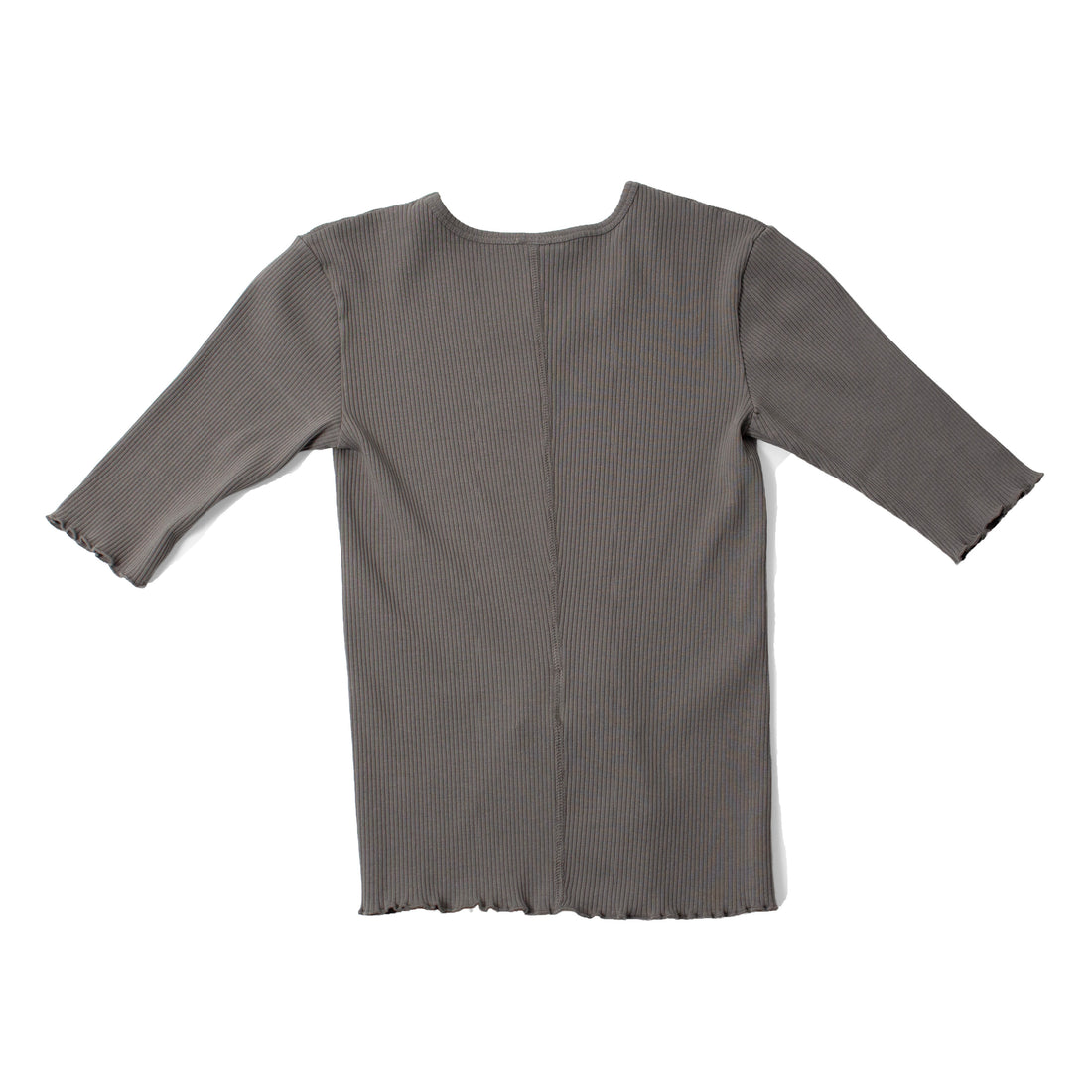 Lauren Manoogian Ruffle Rib Tee in Fatigue