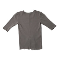 Lauren Manoogian Ruffle Rib Tee in Fatigue