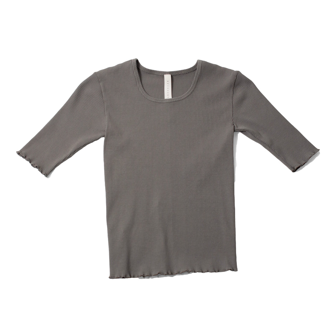 Lauren Manoogian Ruffle Rib Tee in Fatigue