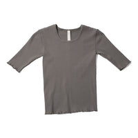 Lauren Manoogian Ruffle Rib Tee in Fatigue