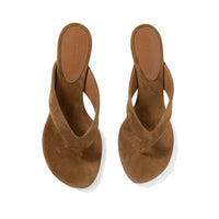 Le Monde Beryl Micro Wedge Thong Sandal in Taupe