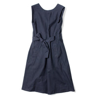 MHL. Cross Back Apron Dress in Ink
