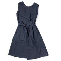 MHL. Cross Back Apron Dress in Ink