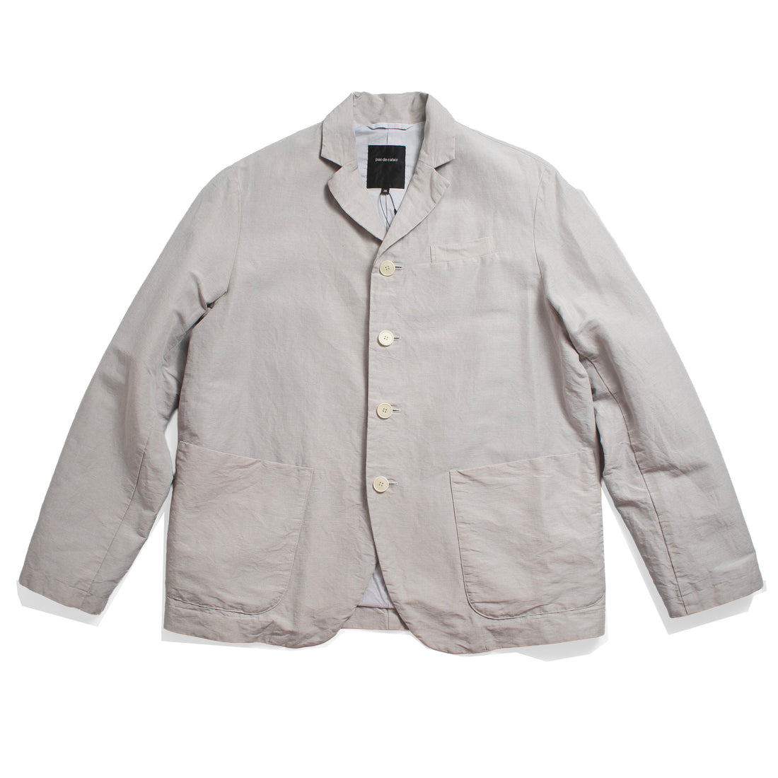 Pas de Calais High Density Linen Cotton Jacket in Grey